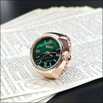 Hot Selling Vintage Finger Watch Ring – Creative Quartz Movement Fashion Accessory for Men & Women