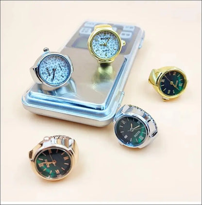 Hot Selling Vintage Finger Watch Ring – Creative Quartz Movement Fashion Accessory for Men & Women