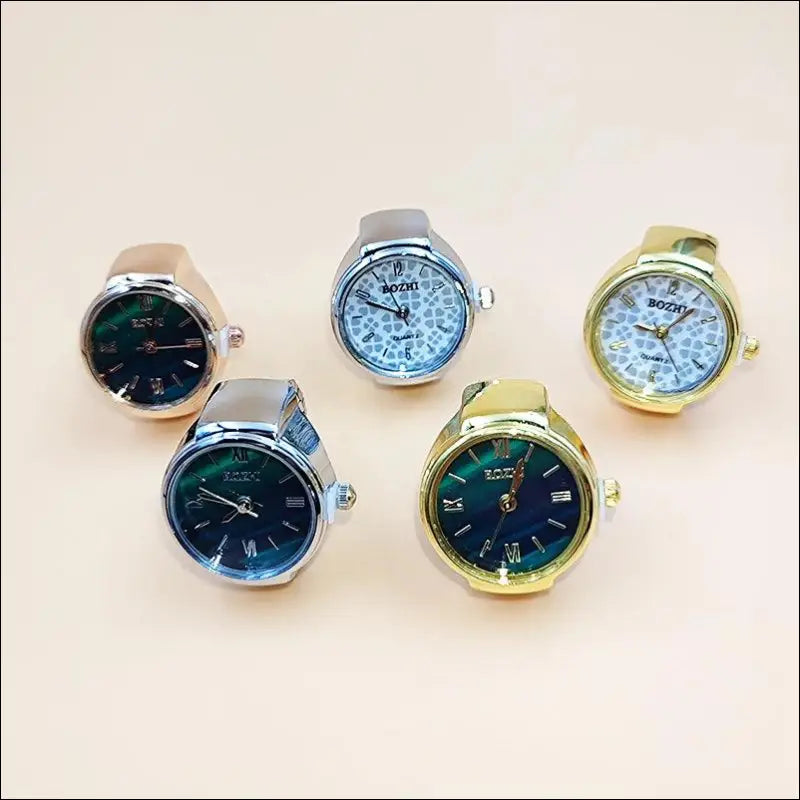 Hot Selling Vintage Finger Watch Ring – Creative Quartz Movement Fashion Accessory for Men & Women