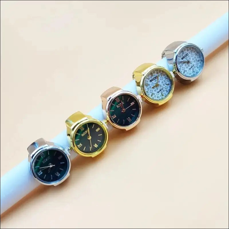 Hot Selling Vintage Finger Watch Ring – Creative Quartz Movement Fashion Accessory for Men & Women