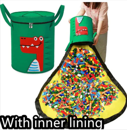 2-in-1 Felt Toy Storage Bag & Play Mat