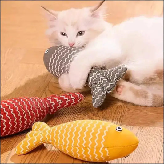 Interactive Cat Fish Toy with Catnip – Simulation Scratcher and Mint Fidget for Kittens & Cats