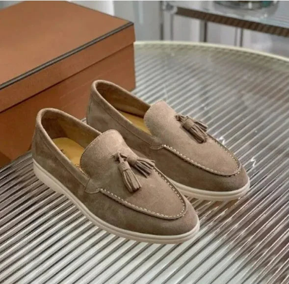 Suede Tassel Loafers