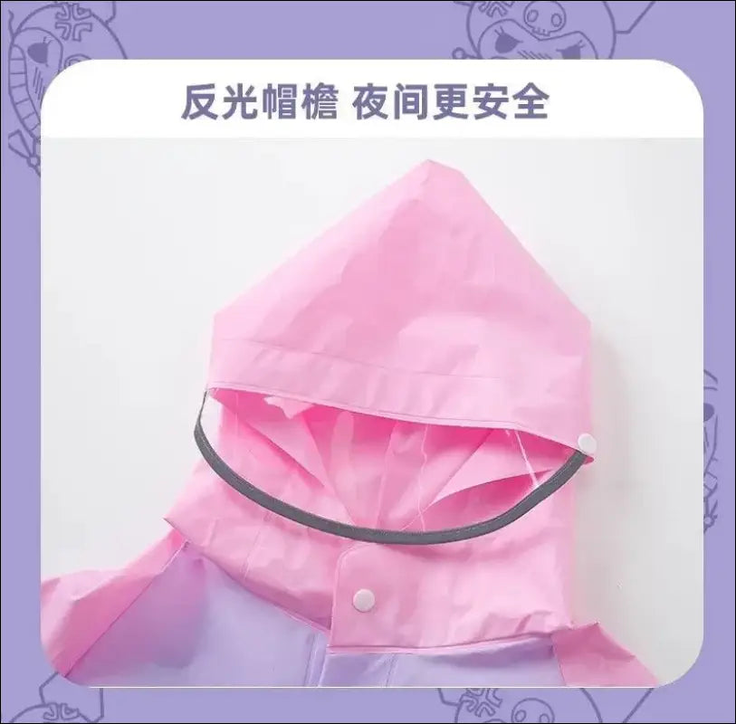 Japanese Anime Kids Raincoat – Waterproof Hooded Poncho for Girls & Boys Perfect Walking Cycling Outdoor Adventures