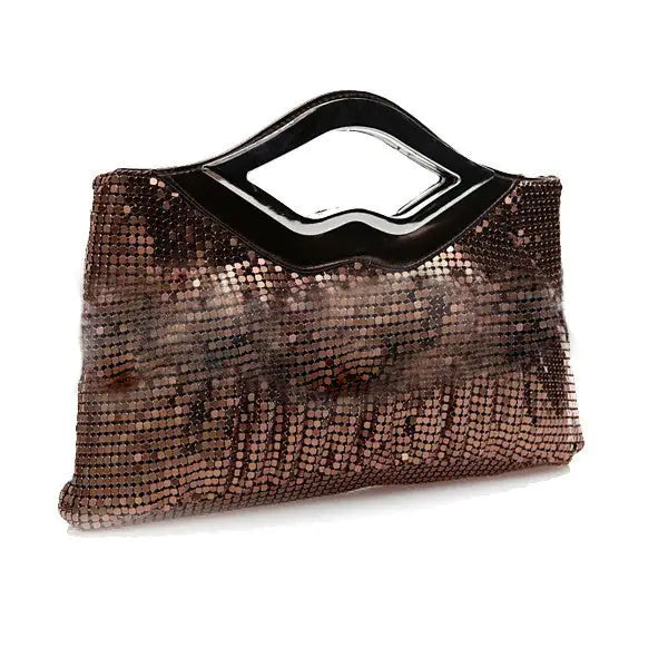 Big Lips Banquet Clutch In 4 Shiny And Matt Colors