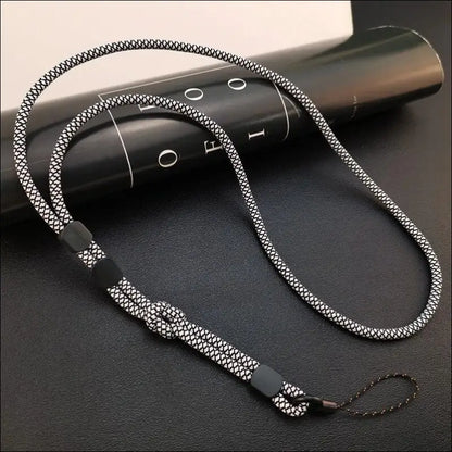 Lanyard Cell Phone Wrist Hand Strap Cord to Hang the Mobile Rope for Smartphone Shoulder Chain Key iPhone - White