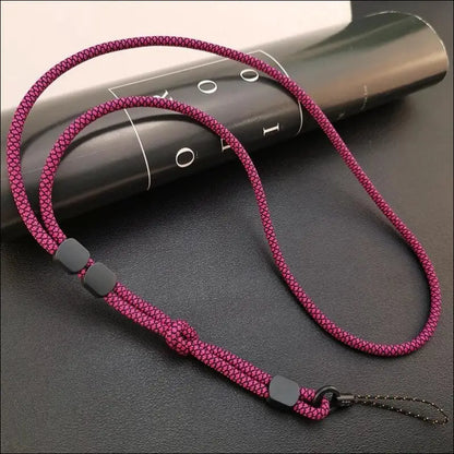 Lanyard Cell Phone Wrist Hand Strap Cord to Hang the Mobile Rope for Smartphone Shoulder Chain Key iPhone - Rose Red