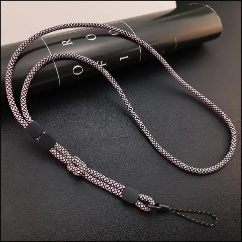 Lanyard Cell Phone Wrist Hand Strap Cord to Hang the Mobile Rope for Smartphone Shoulder Chain Key iPhone - Pink