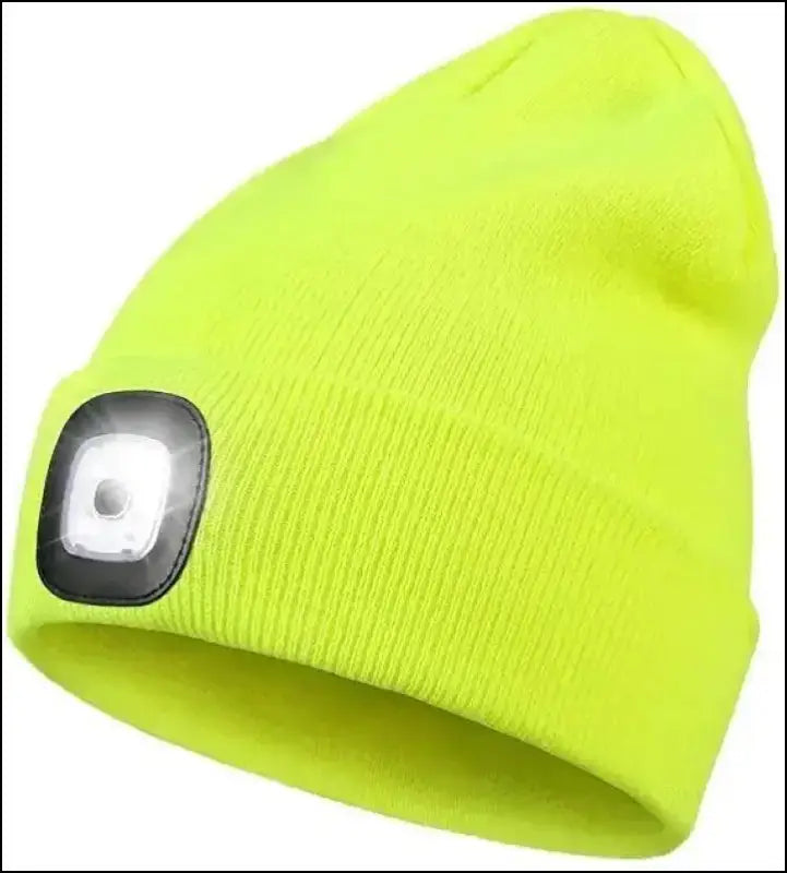 LED Beanie Hat with Light Unisex Warm Winter USB Rechargeable Headlamp Cap Knitted Night Lighted Flashlight