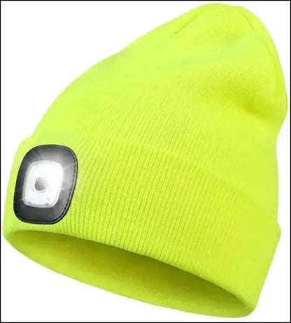 LED Beanie Hat with Light Unisex Warm Winter USB Rechargeable Headlamp Cap Knitted Night Lighted Flashlight