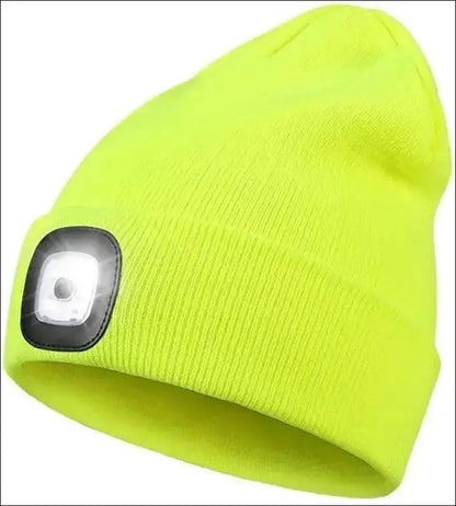 LED Beanie Hat with Light Unisex Warm Winter USB Rechargeable Headlamp Cap Knitted Night Lighted Flashlight