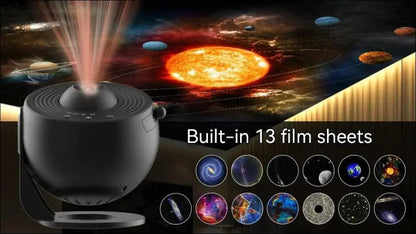 LED Galaxy Projector Night Light | 360° Rotating Starry Sky Lamp | Planetarium Room Decor & Kids Gift - Rotate