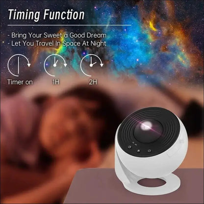 LED Galaxy Projector Night Light | 360° Rotating Starry Sky Lamp | Planetarium Room Decor & Kids Gift - Rotate