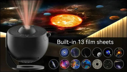 LED Galaxy Projector Night Light | 360° Rotating Starry Sky Lamp | Planetarium Room Decor & Kids Gift - Rotate