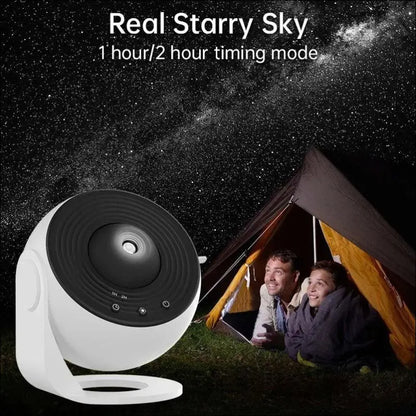 LED Galaxy Projector Night Light | 360° Rotating Starry Sky Lamp | Planetarium Room Decor & Kids Gift - Rotate