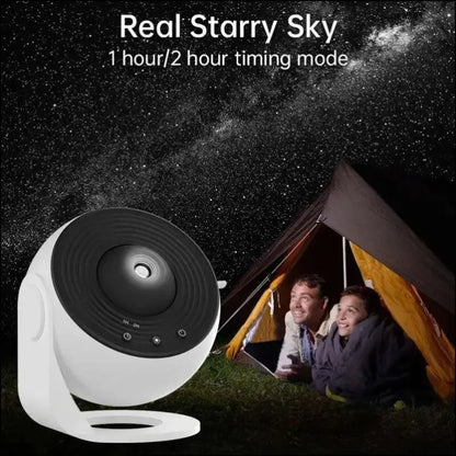 LED Galaxy Projector Night Light | 360° Rotating Starry Sky Lamp | Planetarium Room Decor & Kids Gift - Rotate