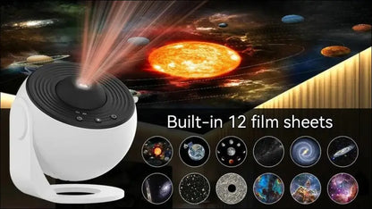 LED Galaxy Projector Night Light | 360° Rotating Starry Sky Lamp | Planetarium Room Decor & Kids Gift - Rotate