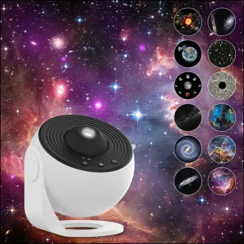 LED Galaxy Projector Night Light | 360° Rotating Starry Sky Lamp | Planetarium Room Decor & Kids Gift - Rotate