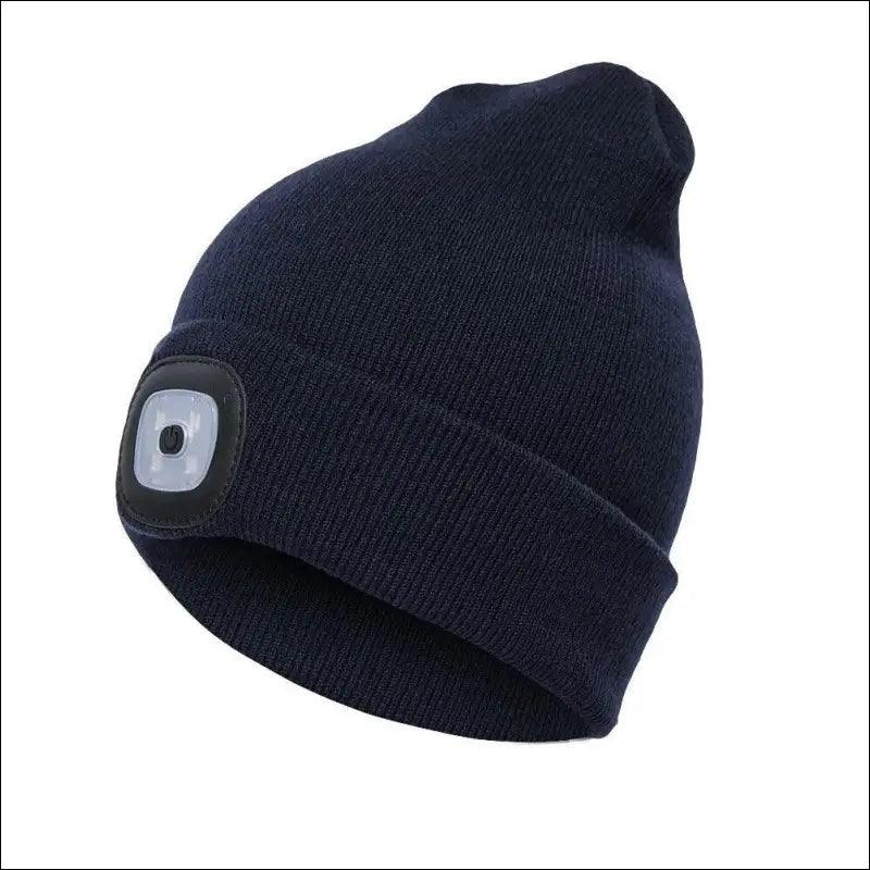 Led Light Knitted Hat Warm Elastic Beanie Autumn Winter Outdoor Sports Night Hiking Fishing Camping Glow Bonnet Unisex