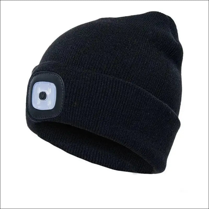 Led Light Knitted Hat Warm Elastic Beanie Autumn Winter Outdoor Sports Night Hiking Fishing Camping Glow Bonnet Unisex