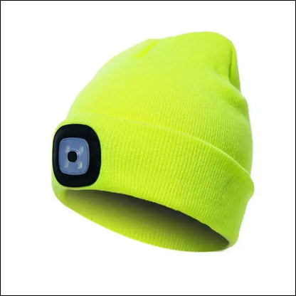 Led Light Knitted Hat Warm Elastic Beanie Autumn Winter Outdoor Sports Night Hiking Fishing Camping Glow Bonnet Unisex