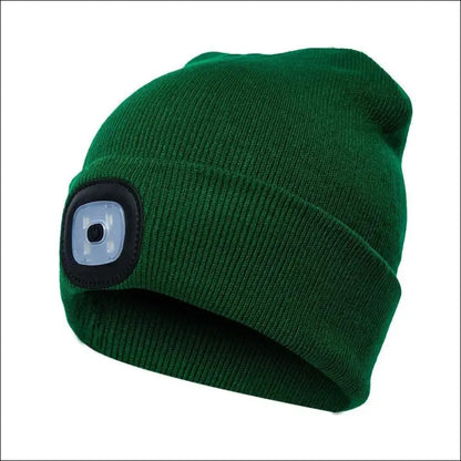 Led Light Knitted Hat Warm Elastic Beanie Autumn Winter Outdoor Sports Night Hiking Fishing Camping Glow Bonnet Unisex