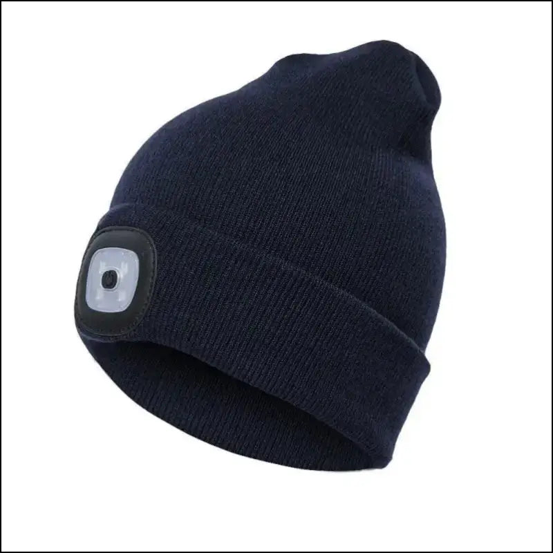 Led Light Knitted Hat Warm Elastic Beanie Autumn Winter Outdoor Sports Night Hiking Fishing Camping Glow Bonnet Unisex