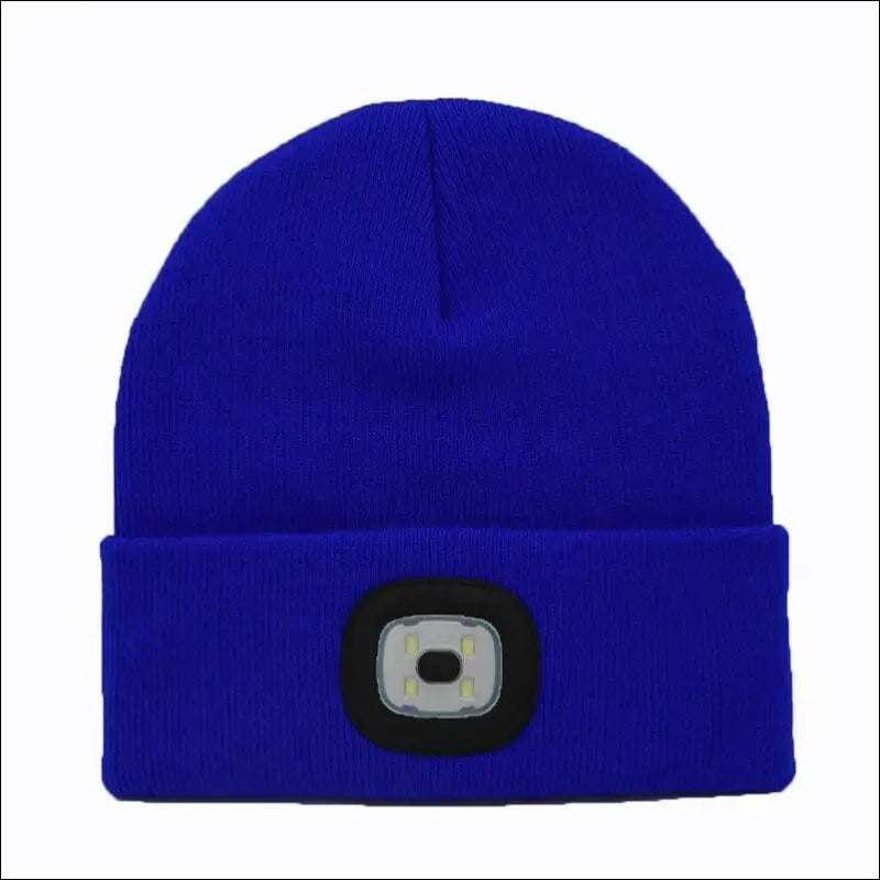 Led Light Knitted Hat Warm Elastic Beanie Autumn Winter Outdoor Sports Night Hiking Fishing Camping Glow Bonnet Unisex