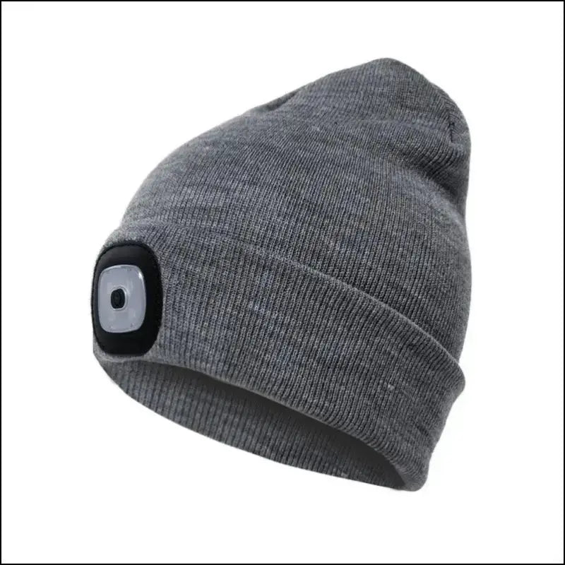 Led Light Knitted Hat Warm Elastic Beanie Autumn Winter Outdoor Sports Night Hiking Fishing Camping Glow Bonnet Unisex