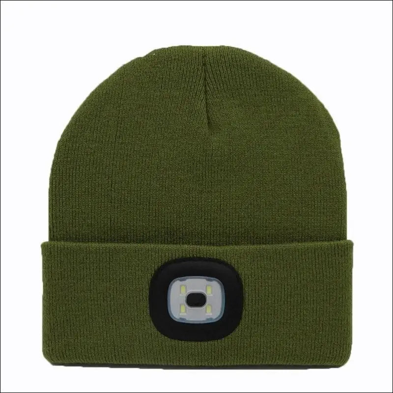 Led Light Knitted Hat Warm Elastic Beanie Autumn Winter Outdoor Sports Night Hiking Fishing Camping Glow Bonnet Unisex