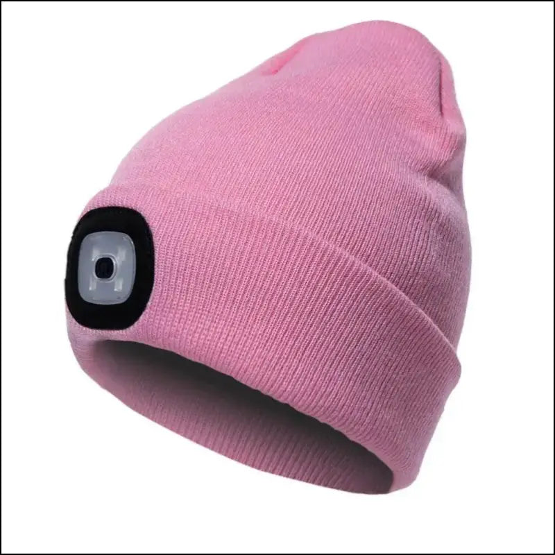 Led Light Knitted Hat Warm Elastic Beanie Autumn Winter Outdoor Sports Night Hiking Fishing Camping Glow Bonnet Unisex