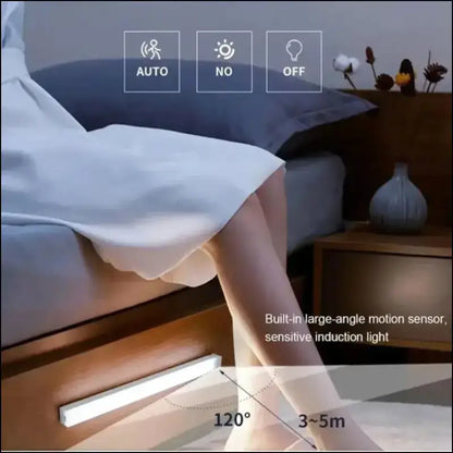 LED Night Light with Motion Sensor | Wireless USB Rechargeable Cabinet Wardrobe Lamp for Kitchen and Home Lighting