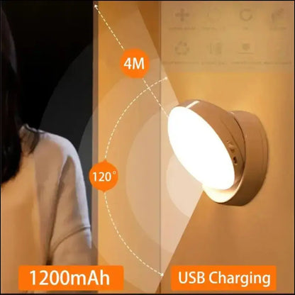 LED Night Light with USB Charging | Intelligent Human Induction Motion Sensor Lamp for Bedside Cabinet and Wardrobe