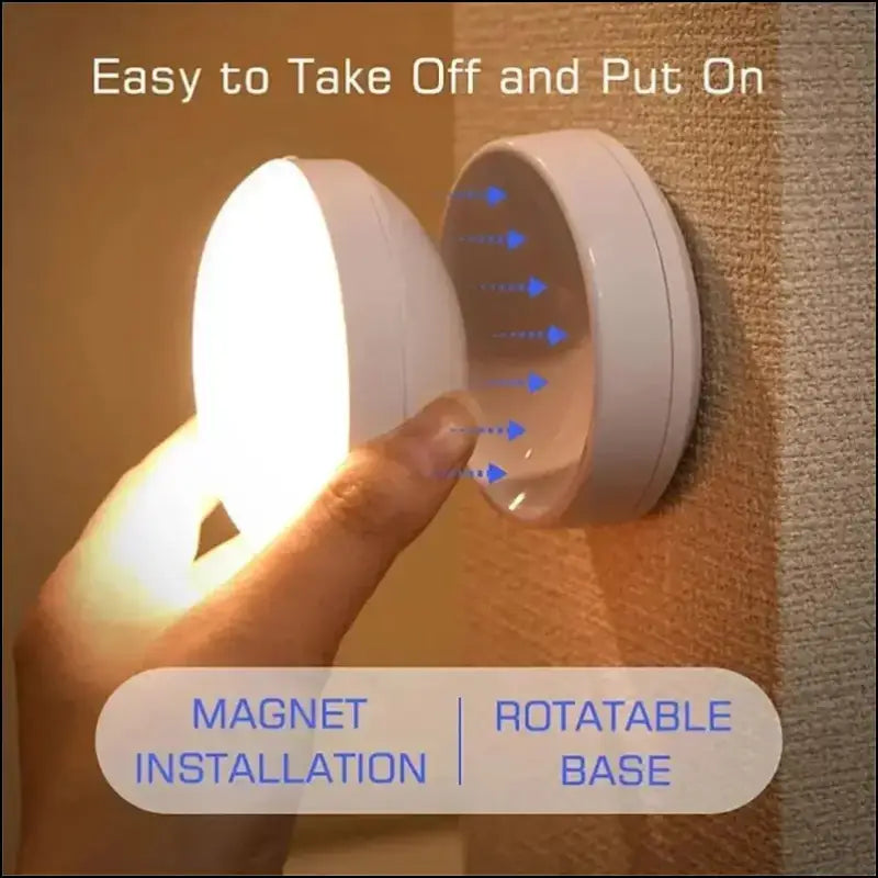 LED Night Light with USB Charging | Intelligent Human Induction Motion Sensor Lamp for Bedside Cabinet and Wardrobe