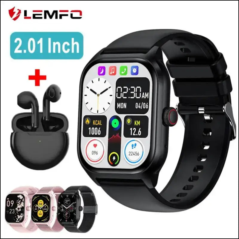 ’LEMFO LT10 Smart Watch 2024 - Bluetooth Call Fitness Tracker Touch Dial Music Control Sports for Android’