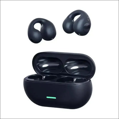 NEW Bluetooth 5.3 Wireless Bone Conduction Headphones - T75 Noise-Canceling Sports Gaming Earphones with HD Call - black