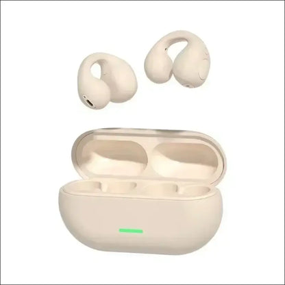 NEW Bluetooth 5.3 Wireless Bone Conduction Headphones - T75 Noise-Canceling Sports Gaming Earphones with HD Call - khaki