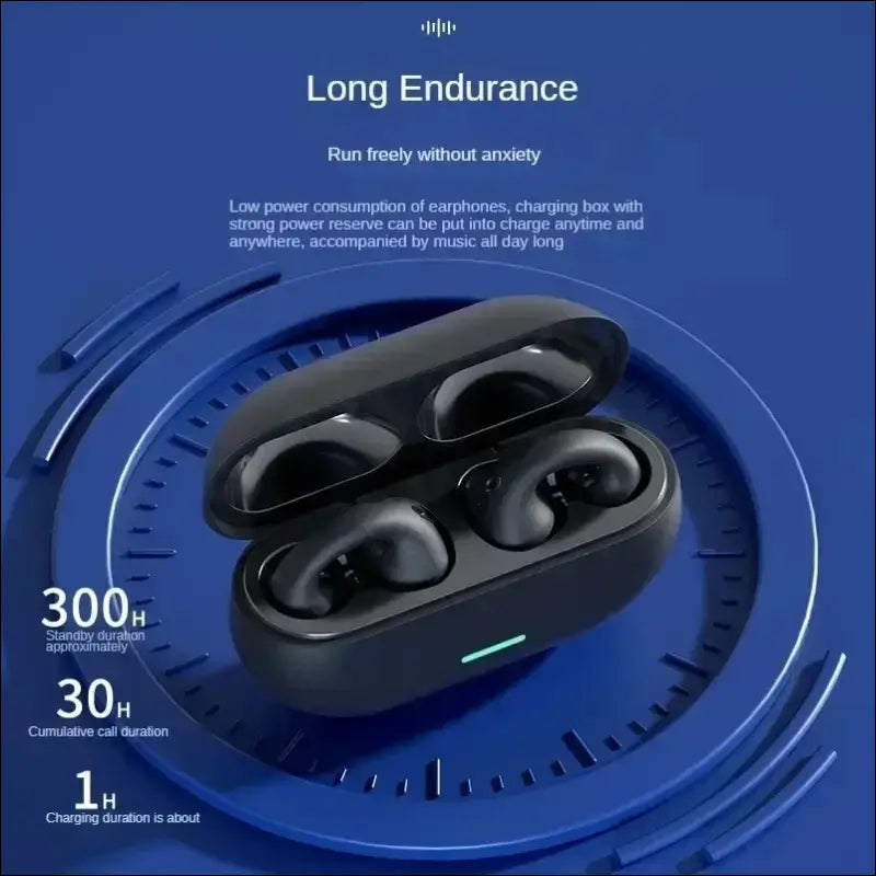 NEW Bluetooth 5.3 Wireless Bone Conduction Headphones - T75 Noise-Canceling Sports Gaming Earphones with HD Call