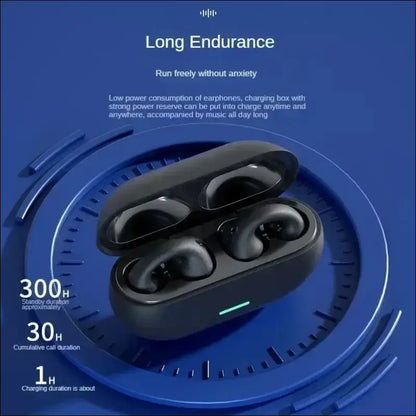 NEW Bluetooth 5.3 Wireless Bone Conduction Headphones - T75 Noise-Canceling Sports Gaming Earphones with HD Call