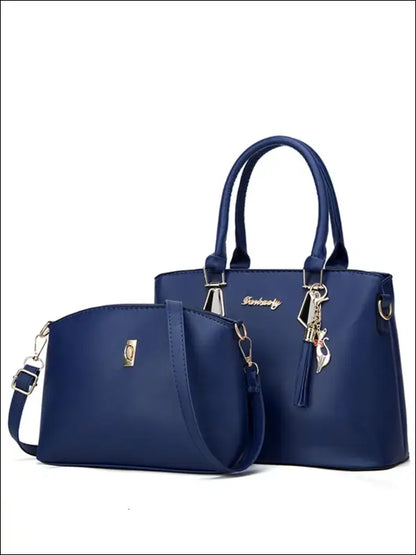 New Style Women’s Handbag - Simple Korean Shoulder Bag Messenger Tote Elegant Mother - DEEP BLUE / L - women’s handbag