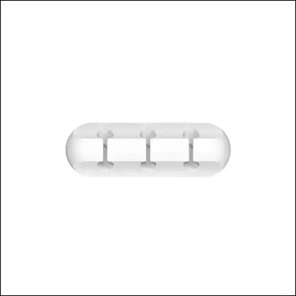 NNBILI Cable Holder Clips | Silicone USB Organizer | Self-Adhesive Winder for Mouse Keyboard Headset - White 3 hole