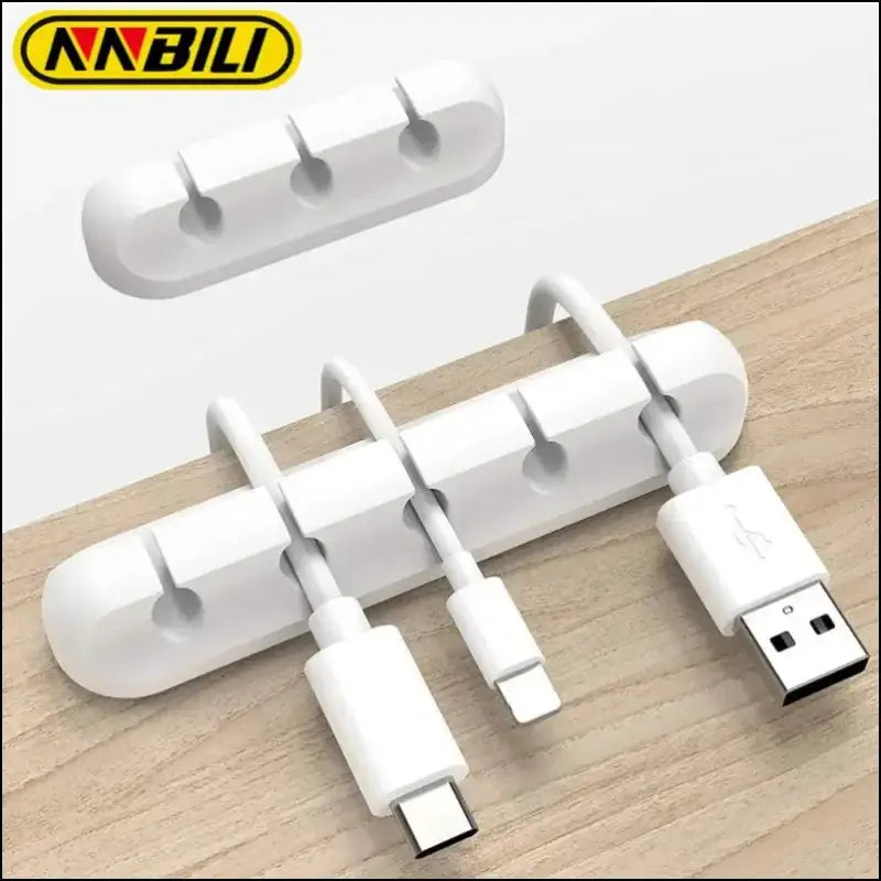 NNBILI Cable Holder Clips | Silicone USB Organizer | Self-Adhesive Winder for Mouse Keyboard Headset