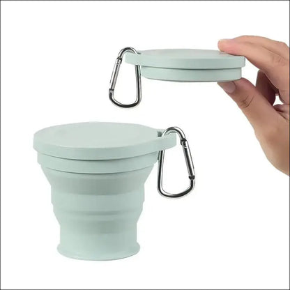 Outdoors Silicone Folding Cup with Hanging Hole - Portable Travel Water Creative Wash Fashion Collapsible