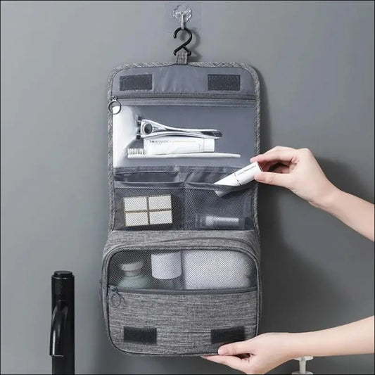 Oxford Fabric Business Portable Storage Bag | Waterproof Toiletries Organizer & Cosmetic | Hanging Travel Wash Pouch