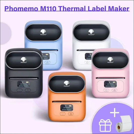 ’Phomemo M110 Portable Bluetooth Label Printer – Wireless Thermal for Barcodes Price Tags & DIY Stickers!’