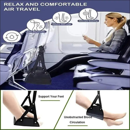 Portable Airplane Foot Rest with Adjustable Height – High-Quality Foam Travel Footrest for Carry-On Comfort