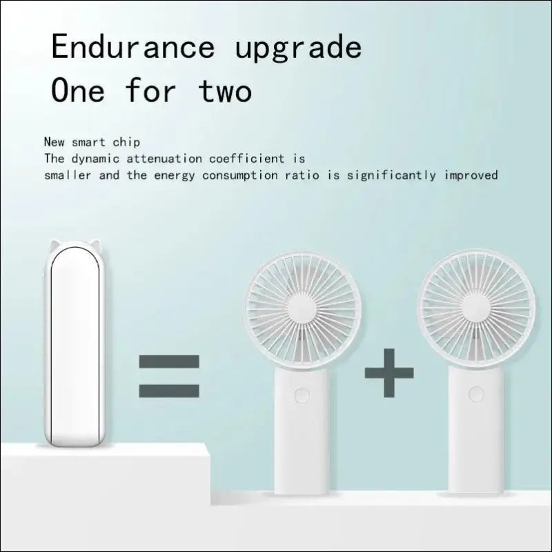 Portable Handheld Mini Fan with 3-Speed Adjustable Settings Rechargeable Small Cooling