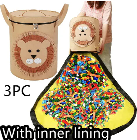 2-in-1 Felt Toy Storage Bag & Play Mat