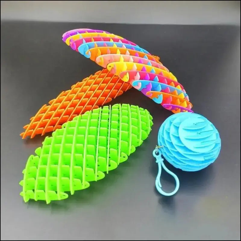 Scalable 3D Deformed Worm Elastic Net Puzzle Toy | Tiktok Trend Decompression Pop It Bouncy Ball for Stress Relief