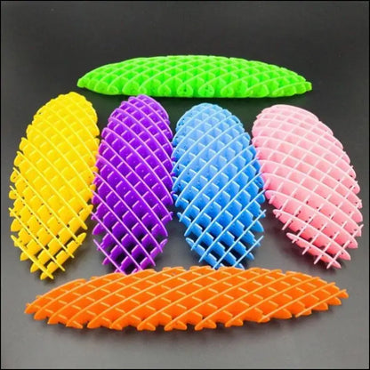 Scalable 3D Deformed Worm Elastic Net Puzzle Toy | Tiktok Trend Decompression Pop It Bouncy Ball for Stress Relief